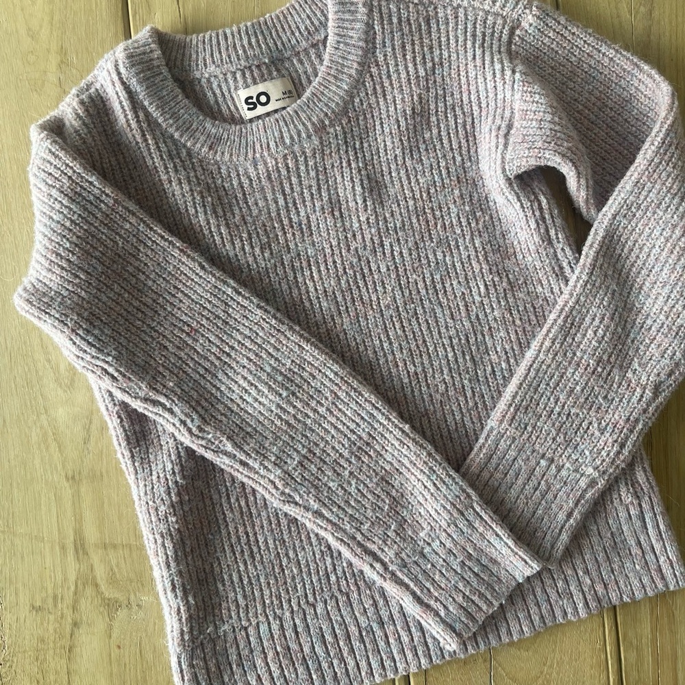SO Girls Ribbed Sweater - multicolored